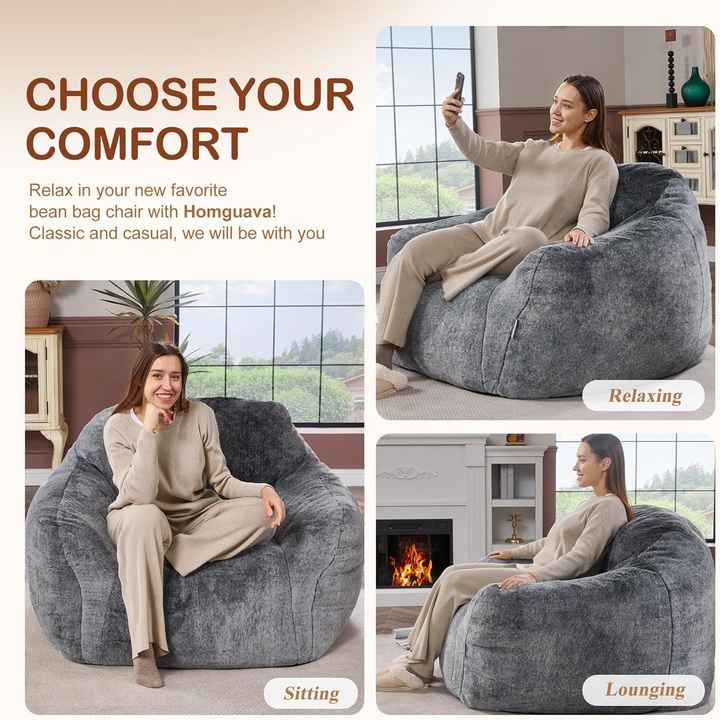 Lazy Comfy Single Sofa With Compressed Shredded Foam