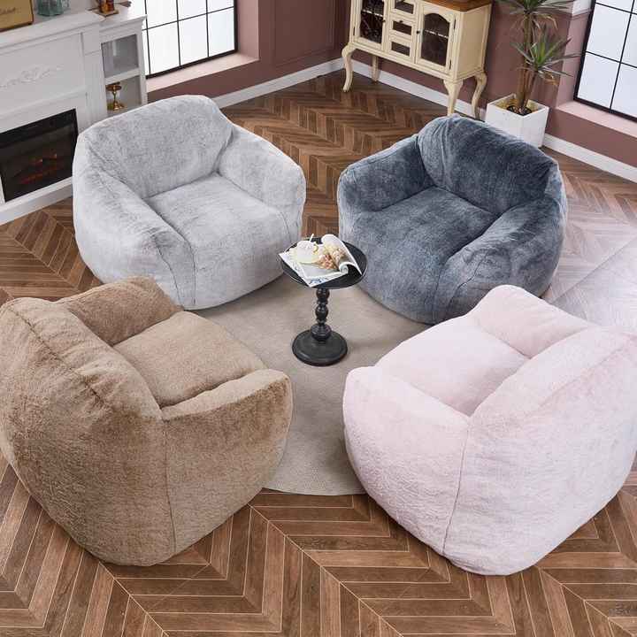 Lazy Comfy Single Sofa With Compressed Shredded Foam