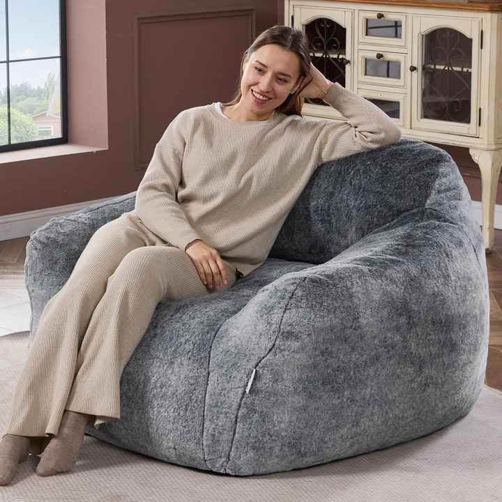 Lazy Comfy Single Sofa With Compressed Shredded Foam