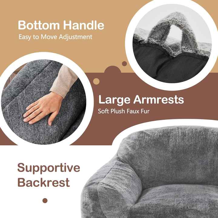 Lazy Comfy Single Sofa With Compressed Shredded Foam