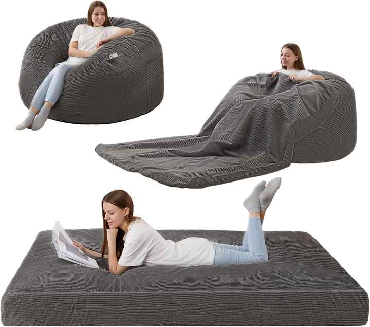 Removable Variable Shape Convertible Bean Bag Chair