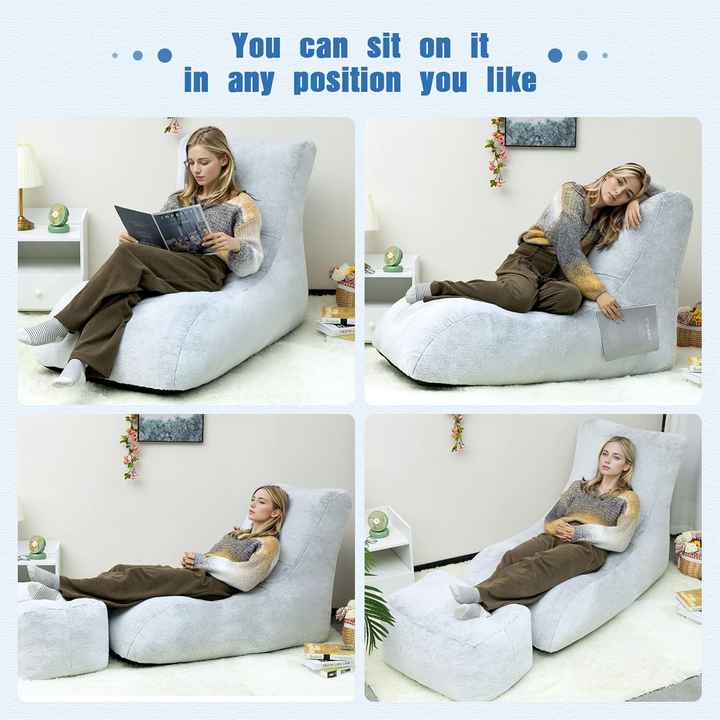 Foam Bean Bag Lounge For Apartment Bedroom Balcony