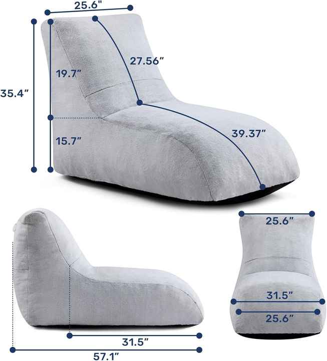 Foam Bean Bag Lounge For Apartment Bedroom Balcony