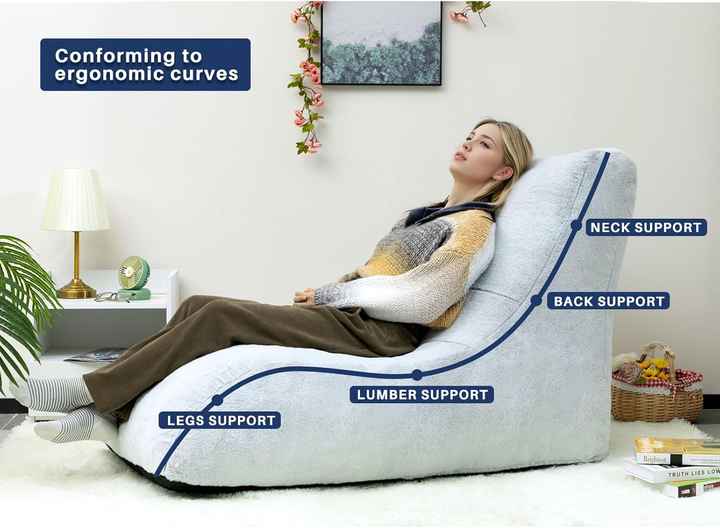 Foam Bean Bag Lounge For Apartment Bedroom Balcony