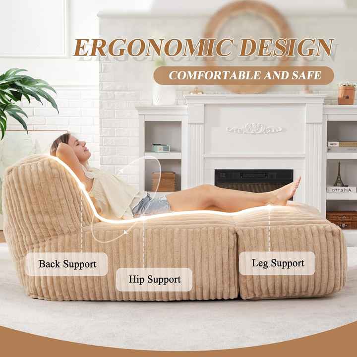 High Density Foam Convertible Lounger Sofa Chair