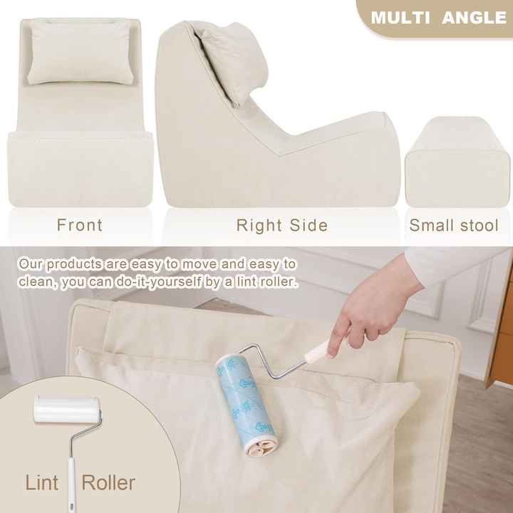 High Density Memory Foam Bean Bag Sofa with Neck Pillow