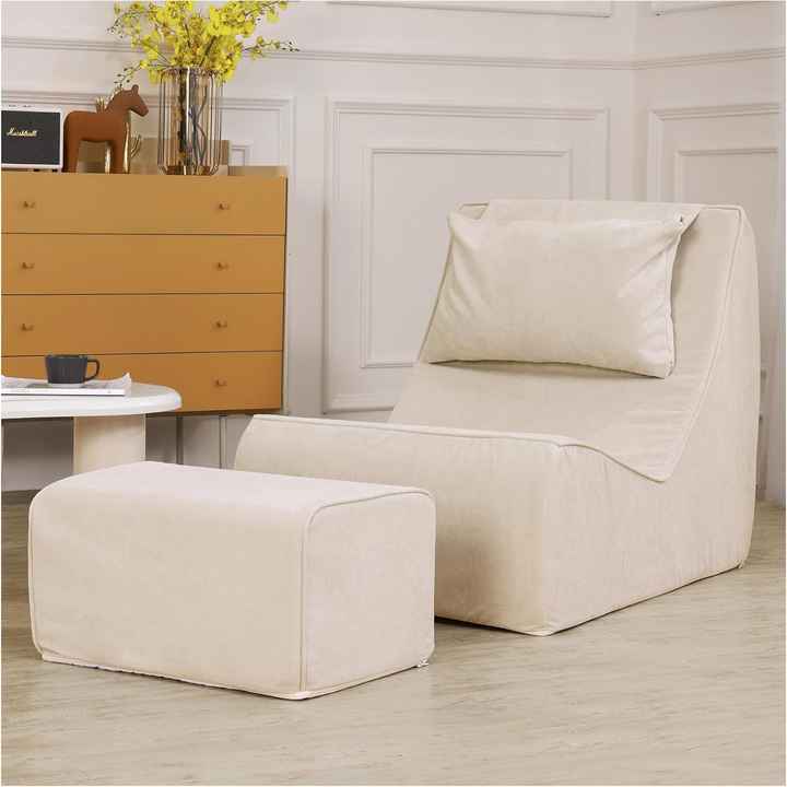 High Density Memory Foam Bean Bag Sofa with Neck Pillow