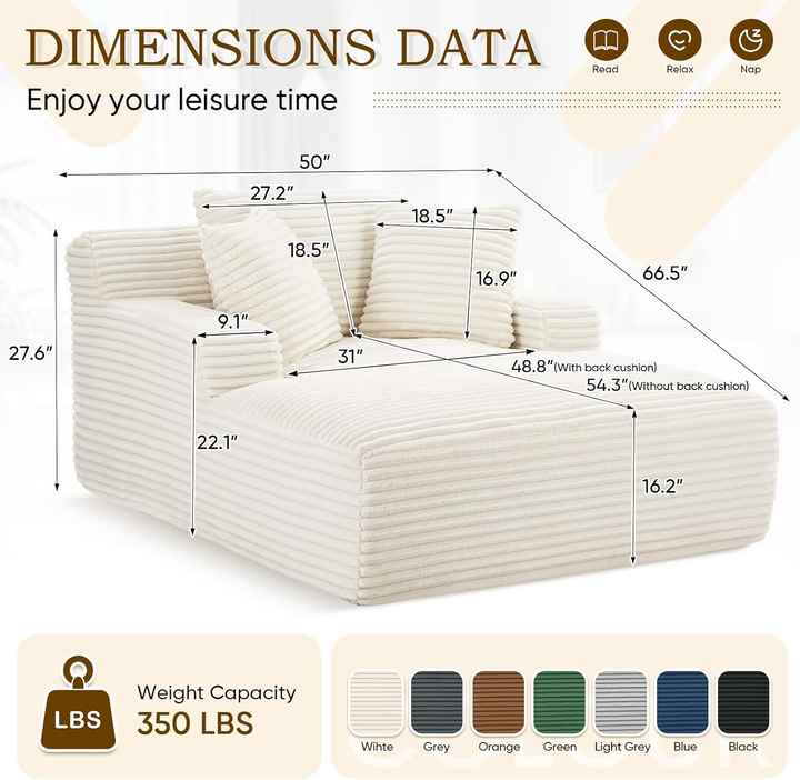 Modern Minimalist Soft Couch With Compression Package