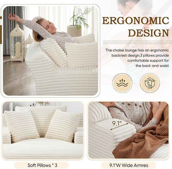 Modern Minimalist Soft Couch With Compression Package