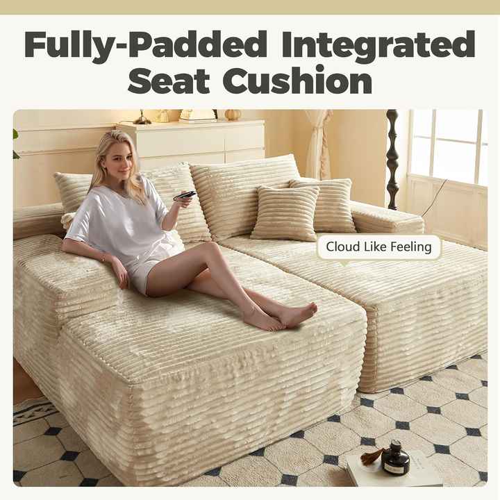 Oversized Modular Sectional Sofa Bed With Vacuum Compressed Package