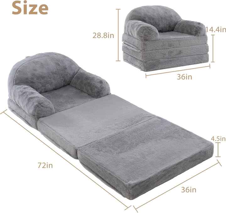 Vacuum Compressed Folding Beanbag Chair