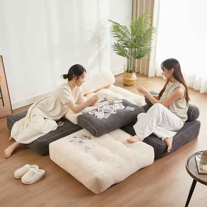 Modern Foldable Futon Sofa Couch Bed