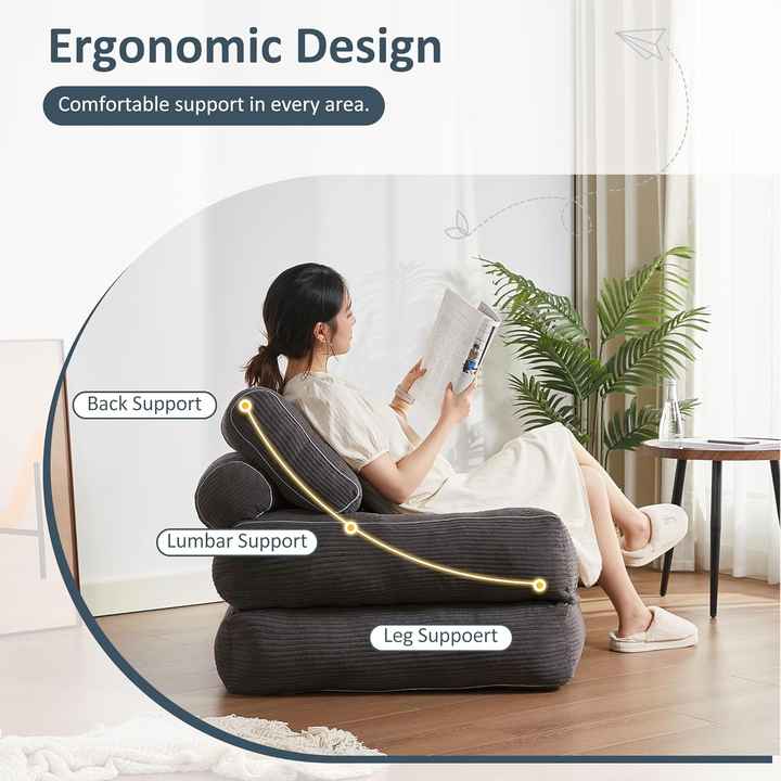 Modern Foldable Futon Sofa Couch Bed