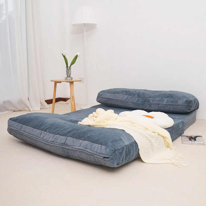 Folding Matress Sofa With Removable Washable Cover & Shredded Foam Filling