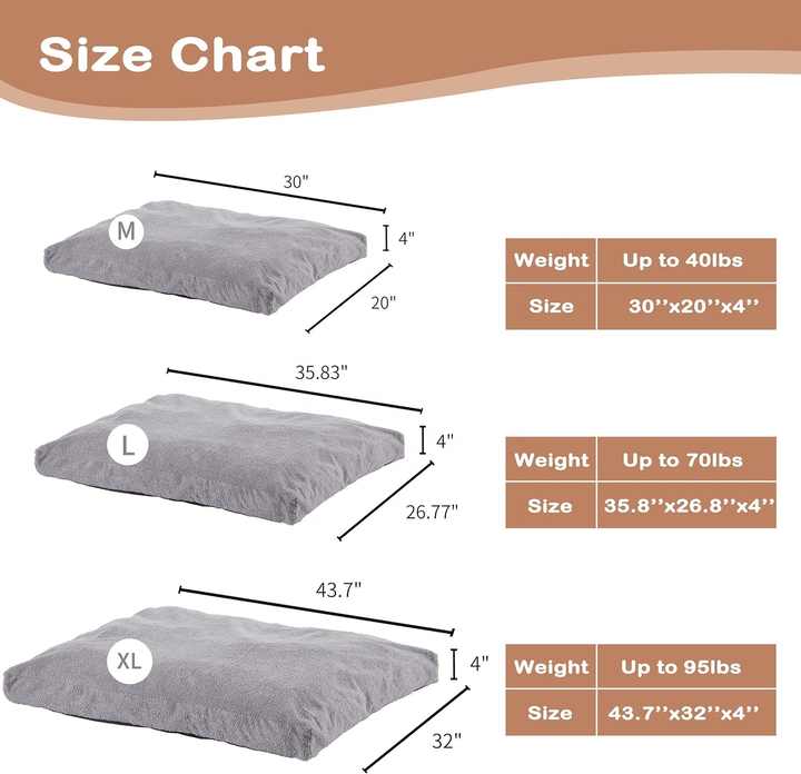 Waterproof Removable Washable Cover Orthopedic Deep Sleeping Memory Foam Dog Bed for Large Dogs
