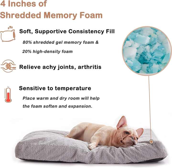 Waterproof Removable Washable Cover Orthopedic Deep Sleeping Memory Foam Dog Bed for Large Dogs