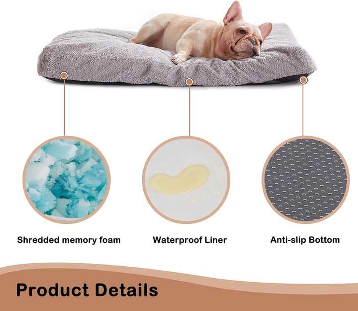 Waterproof Removable Washable Cover Orthopedic Deep Sleeping Memory Foam Dog Bed for Large Dogs