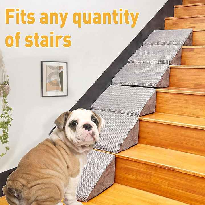Low Angled Pet Ramps Anti-slip Strip Dog Stairs Ramp Step Foam Dog Stairs for Small Injured Dogs and Older Cats