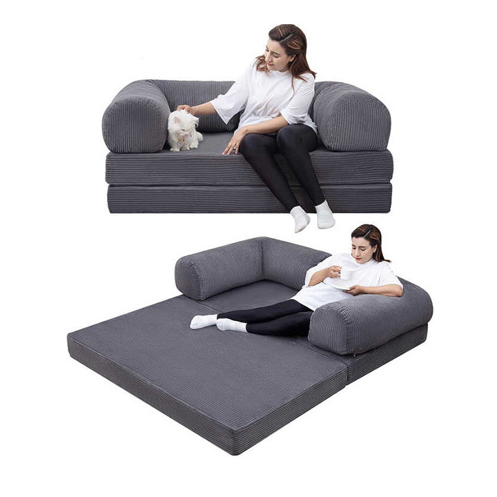 Multi-Functional Foldable Compression Sofa and Bed Set