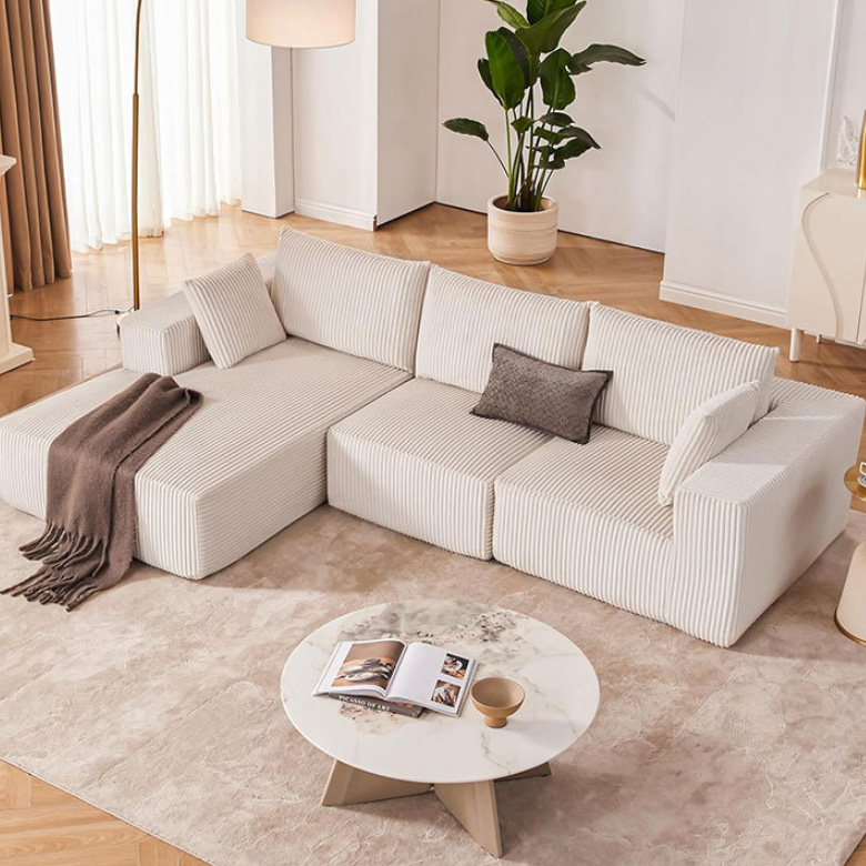 108" Vacuum Compression Sofa Set for Living Room