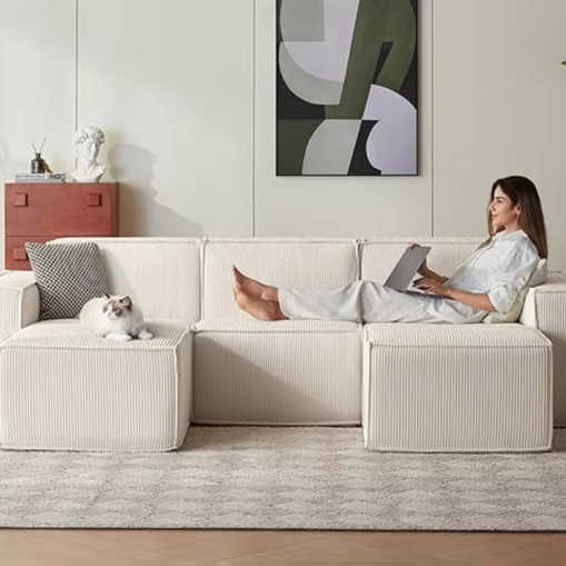 105" Living Room Modular Combination Sofa with High Density Foam Compressed