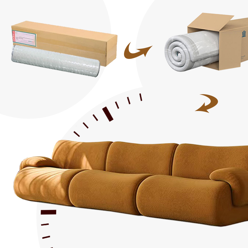 2025 Modern Lamb Fleece Compression Sofa Set