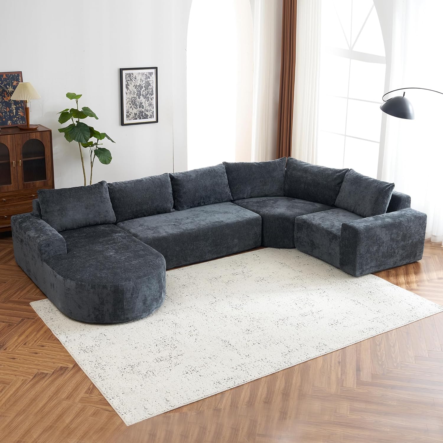 141.7in Oversized U Shape Combinate Sofa With Vacuum Compression Package