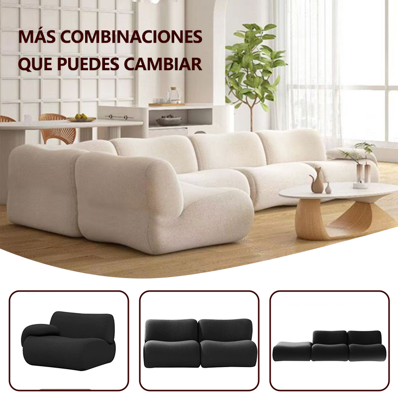 2025 Modern Lamb Fleece Compression Sofa Set