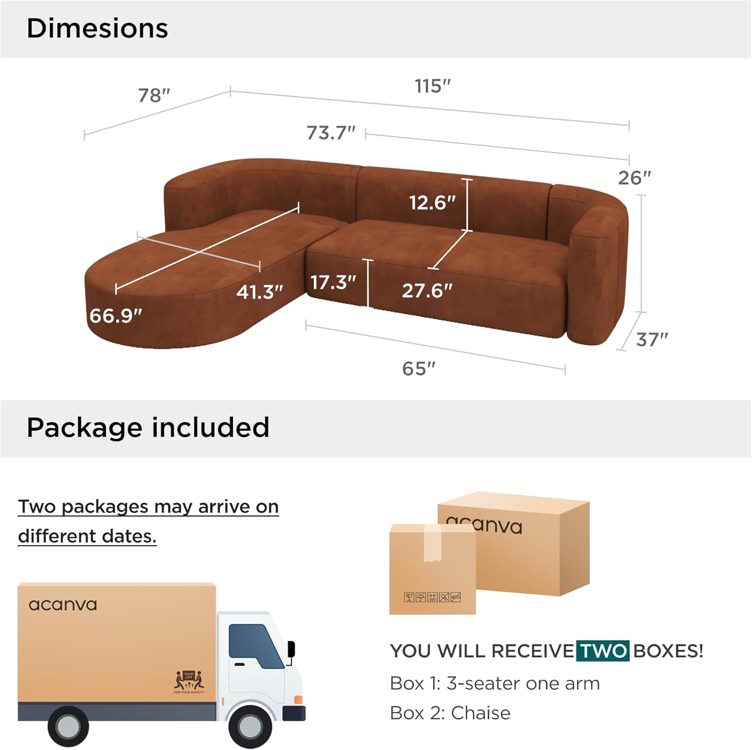 3-Seater Curved High Density Sponge Compressed Sofa for Home and Hotel