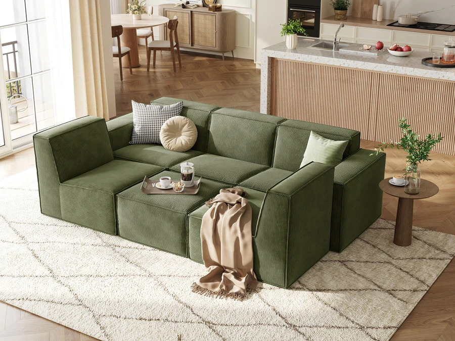 105" Living Room Modular Combination Sofa with High Density Foam Compressed