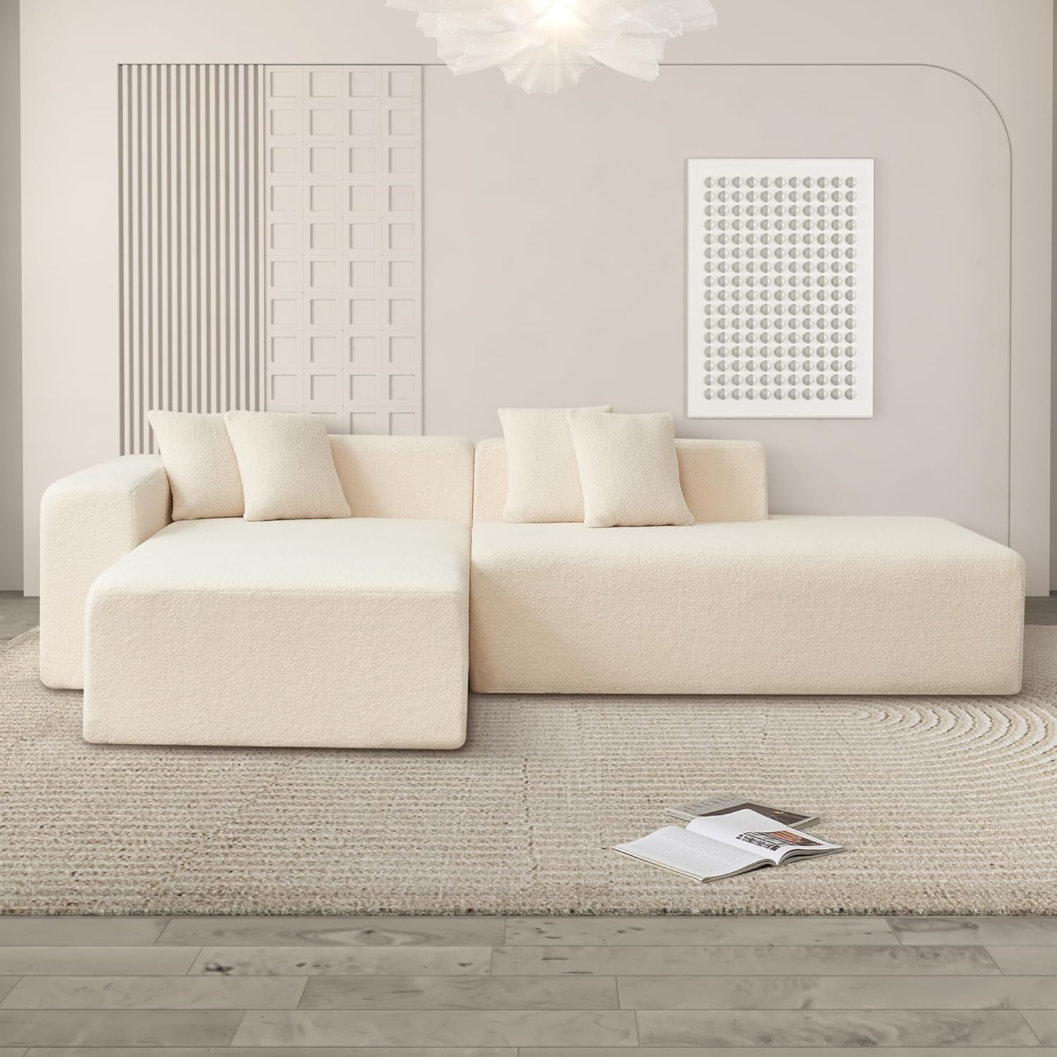 105" Living Room Modular Sectional Sofa Set