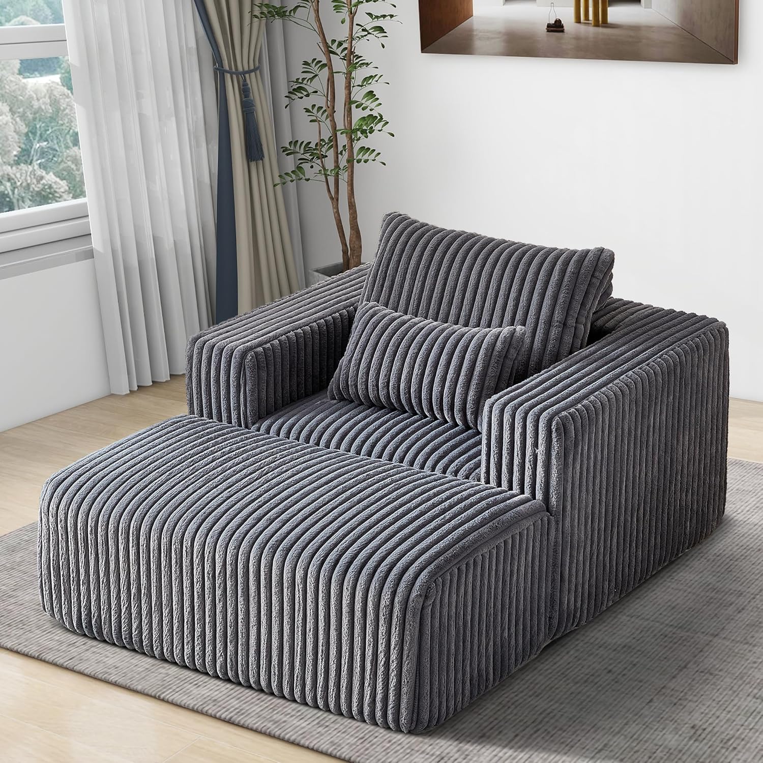Compressed Chaise Longue Chair With Three Pillow