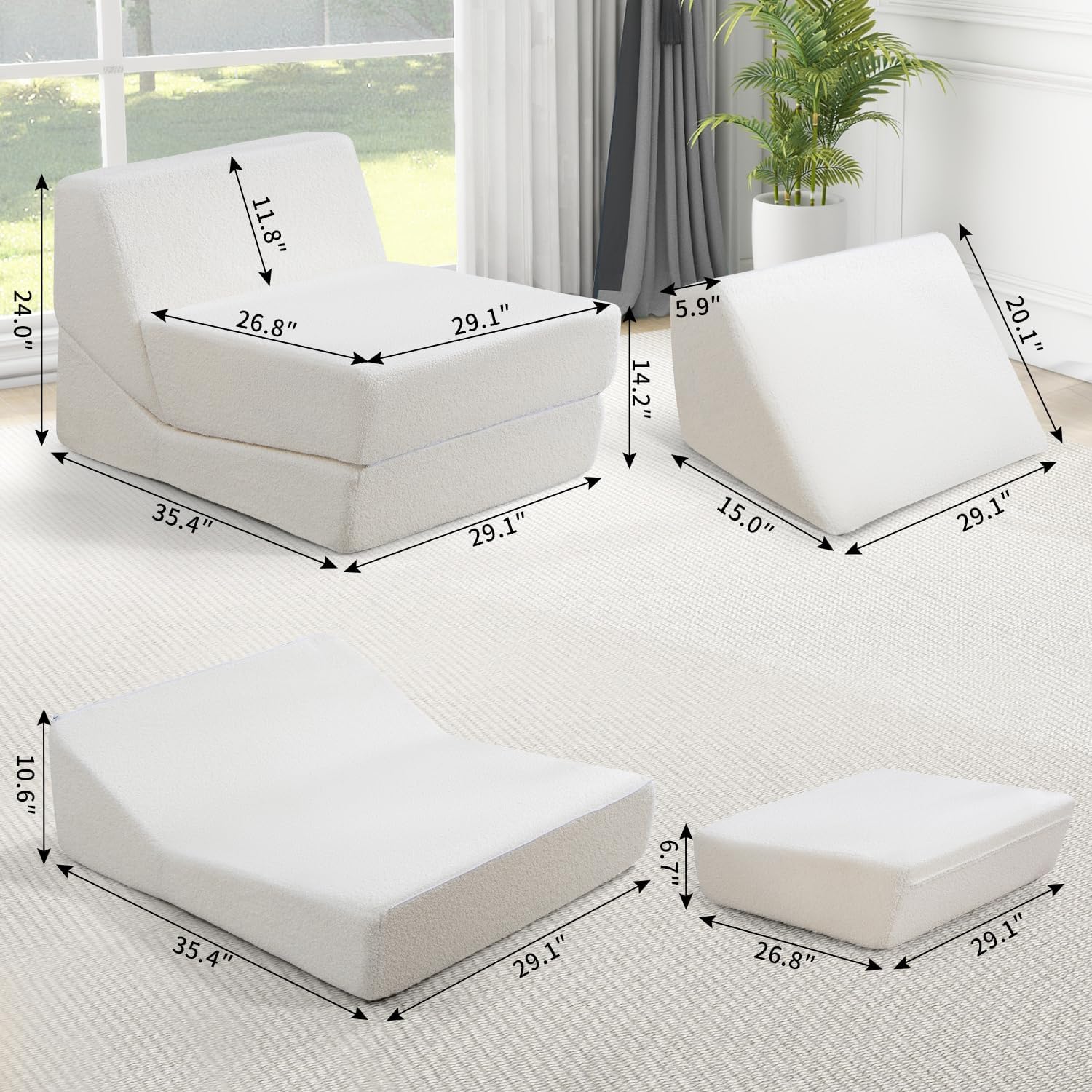 Versatile Folding Sofa Bed Couch