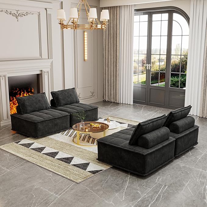 Free Combination Modular Chenille Upholstered Module Sofa