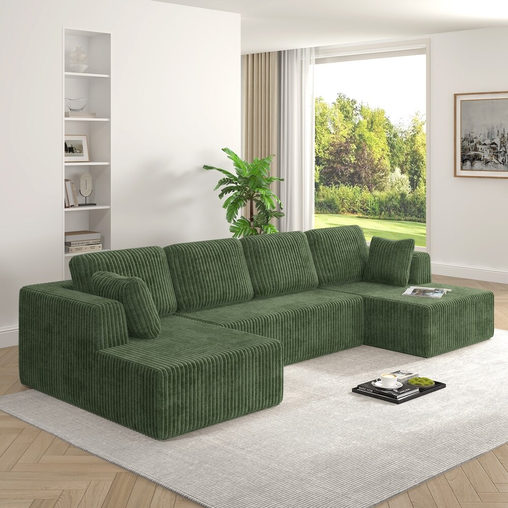 146" Modular Sectional Vacuum Compression Sofa