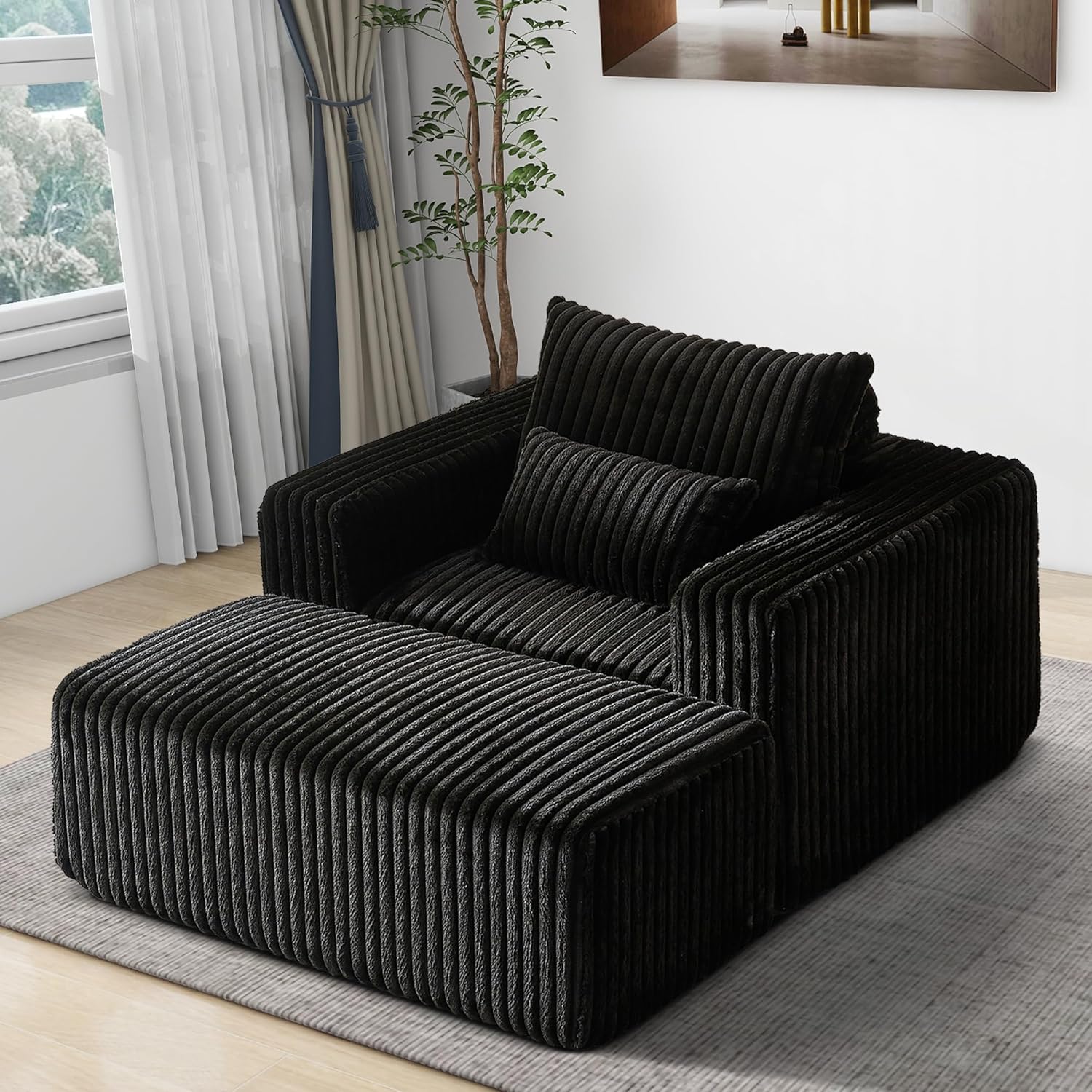 Compressed Chaise Longue Chair With Three Pillow