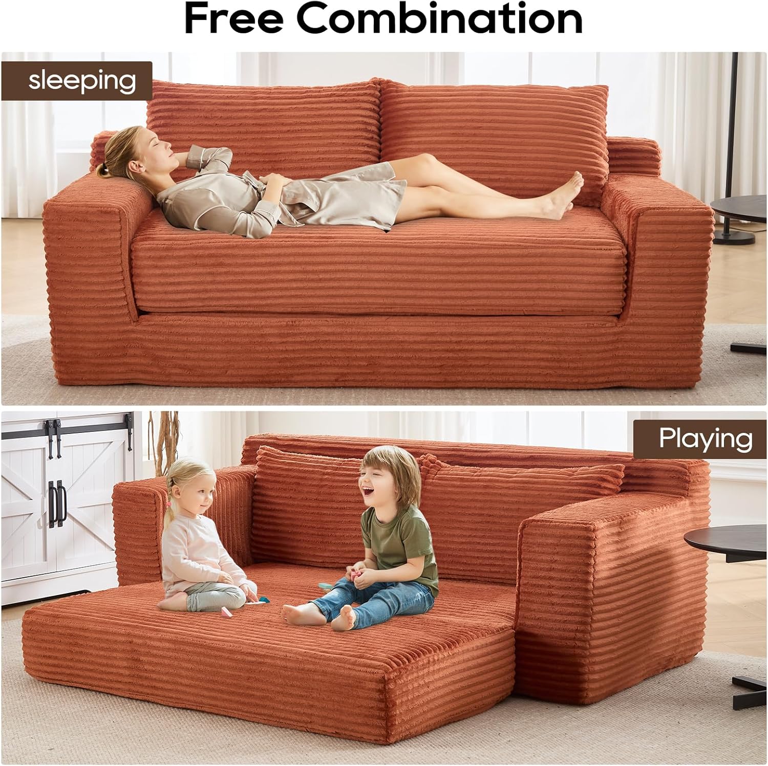 70" Loveseat Compression Sofa with Comfy Deep Seat for Living Room, Apartment