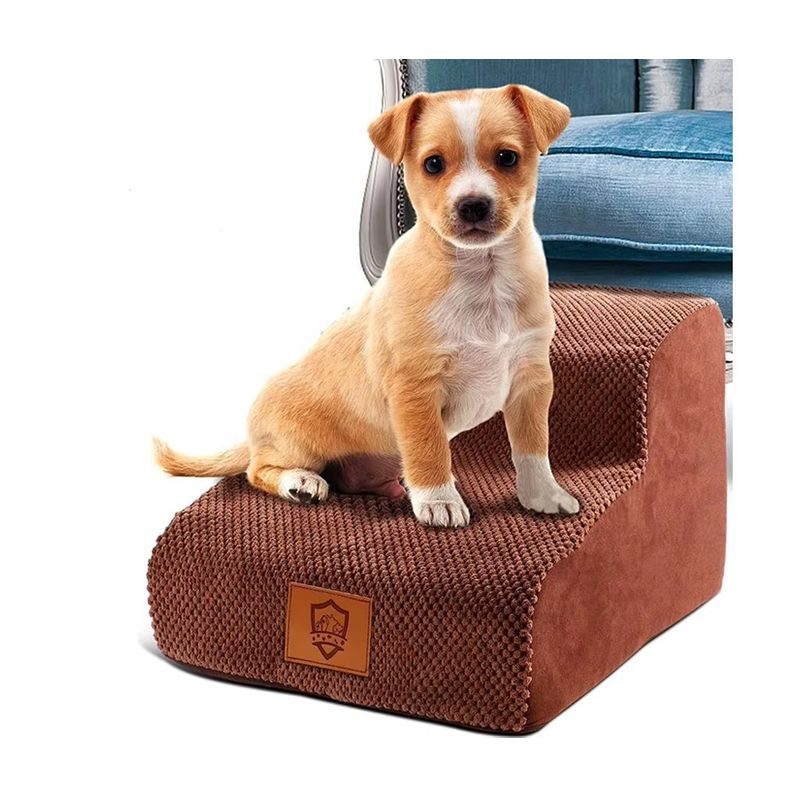 Pet Stair Removable and High Elastic Sponge Cat Stairs 2 Steps Dog Stairs for High Beds and Couch