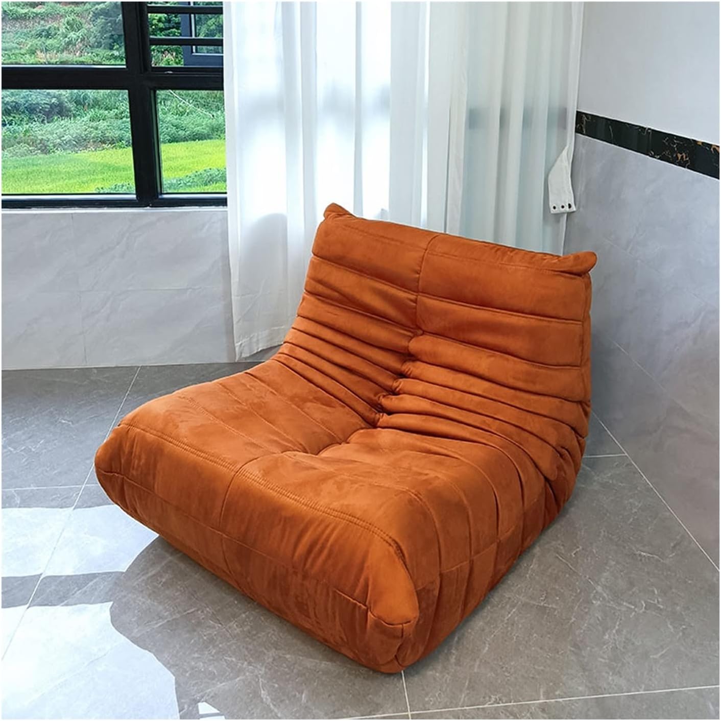 High Density Sponge Suede Single Sofa