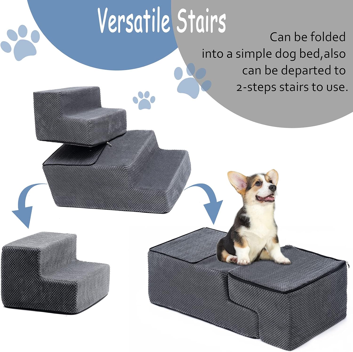 4-Step Foam Pets Steps For Dogs and Smaller Elder Pets
