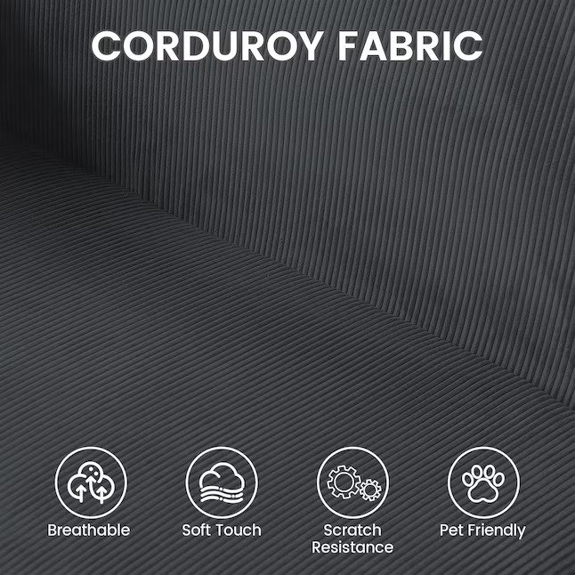 3 Seats Modular Sectional Corduroy Sofa