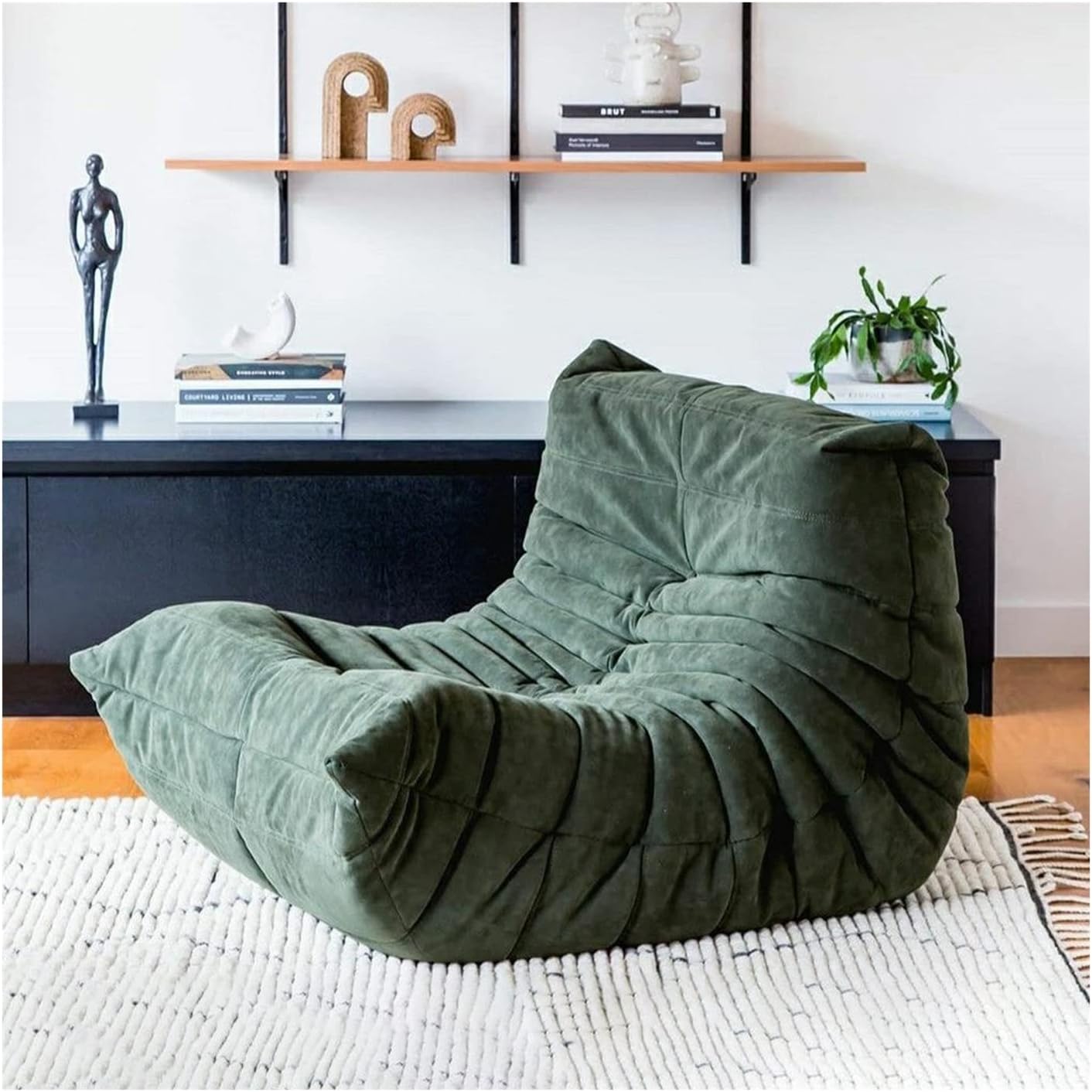 High Density Sponge Suede Single Sofa