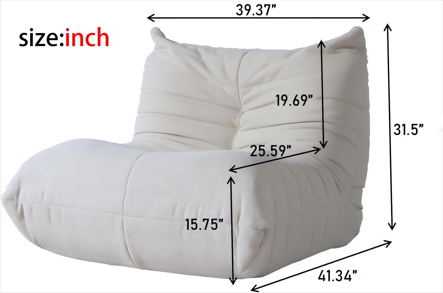 High Density Sponge Suede Single Sofa