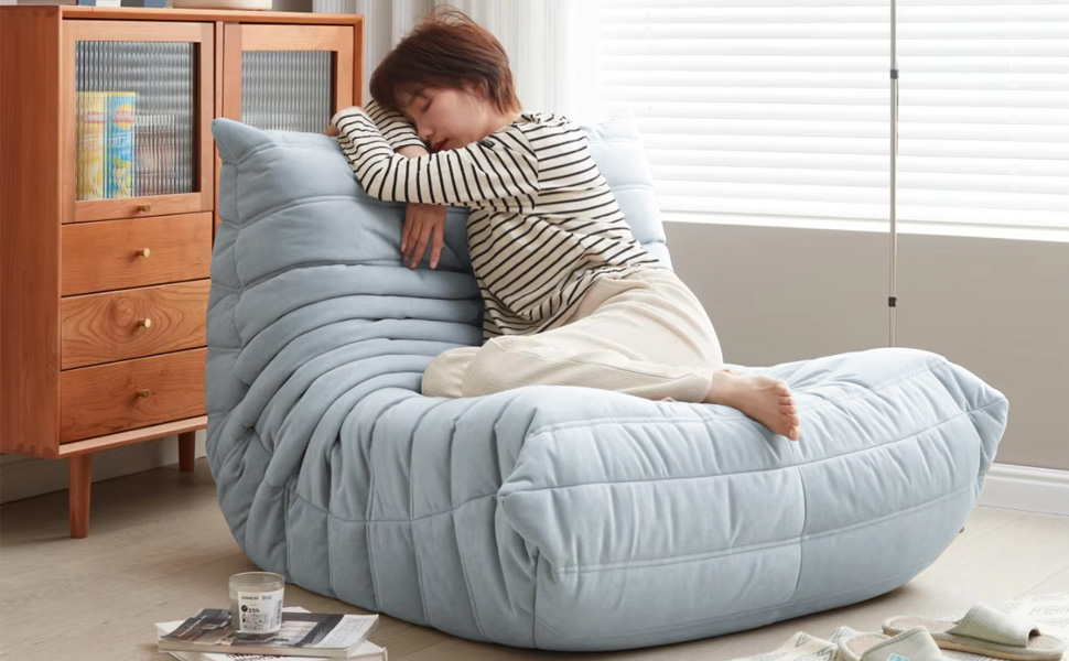 High Density Sponge Suede Single Sofa